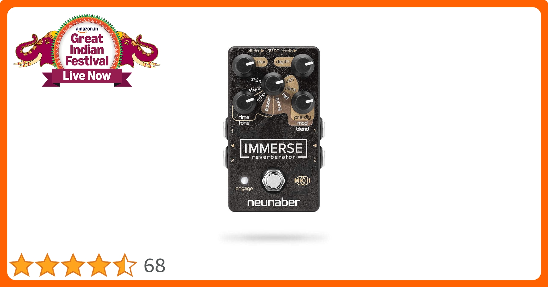 ギター neunaber Immerse Reverberator MkII Immerse Reverberator Mk II : Amazon.in: Musical Instruments
